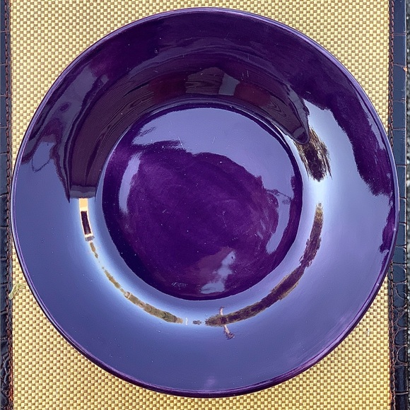 Pottery Barn SAUSALITO Fig Purple Glazed Earthenware Dinner Plate - Picture 5 of 16